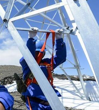 Application of signal tower strengthening high altitude fall arrester
