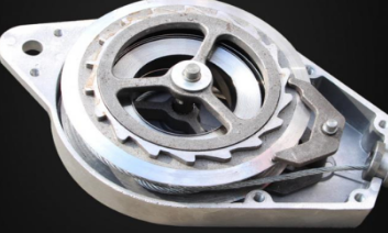 What is the purpose of the steel strap in the fall arrester?