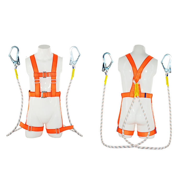 Safety Harness Fall Arrest Full Body Harness With Double Lanyard